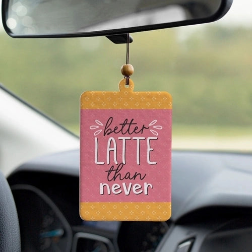 Better Latte Than Never Air Freshener - Long-Lasting Car & Home Fragrance for Coffee Lovers | Perfect for Office, Bedroom, and Car Interior