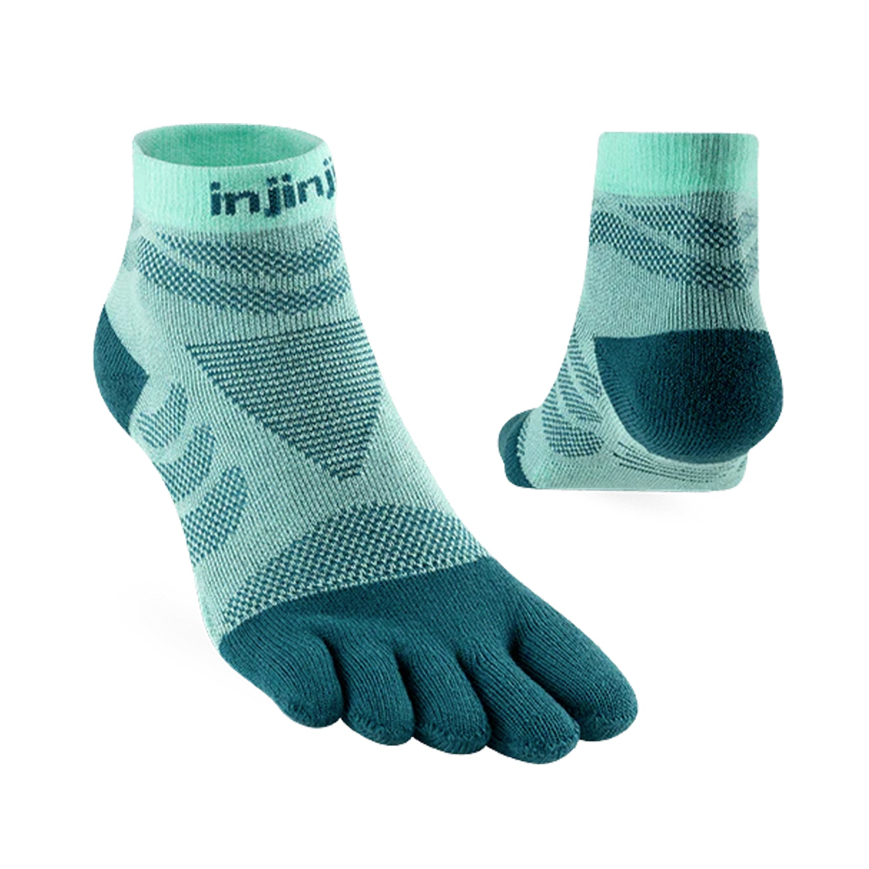Women's Injinji Ultra Run Mini Crew Socks - Lightweight Toe Socks for Running, Hiking & Outdoor Sports - Breathable Performance Socks for Athletes