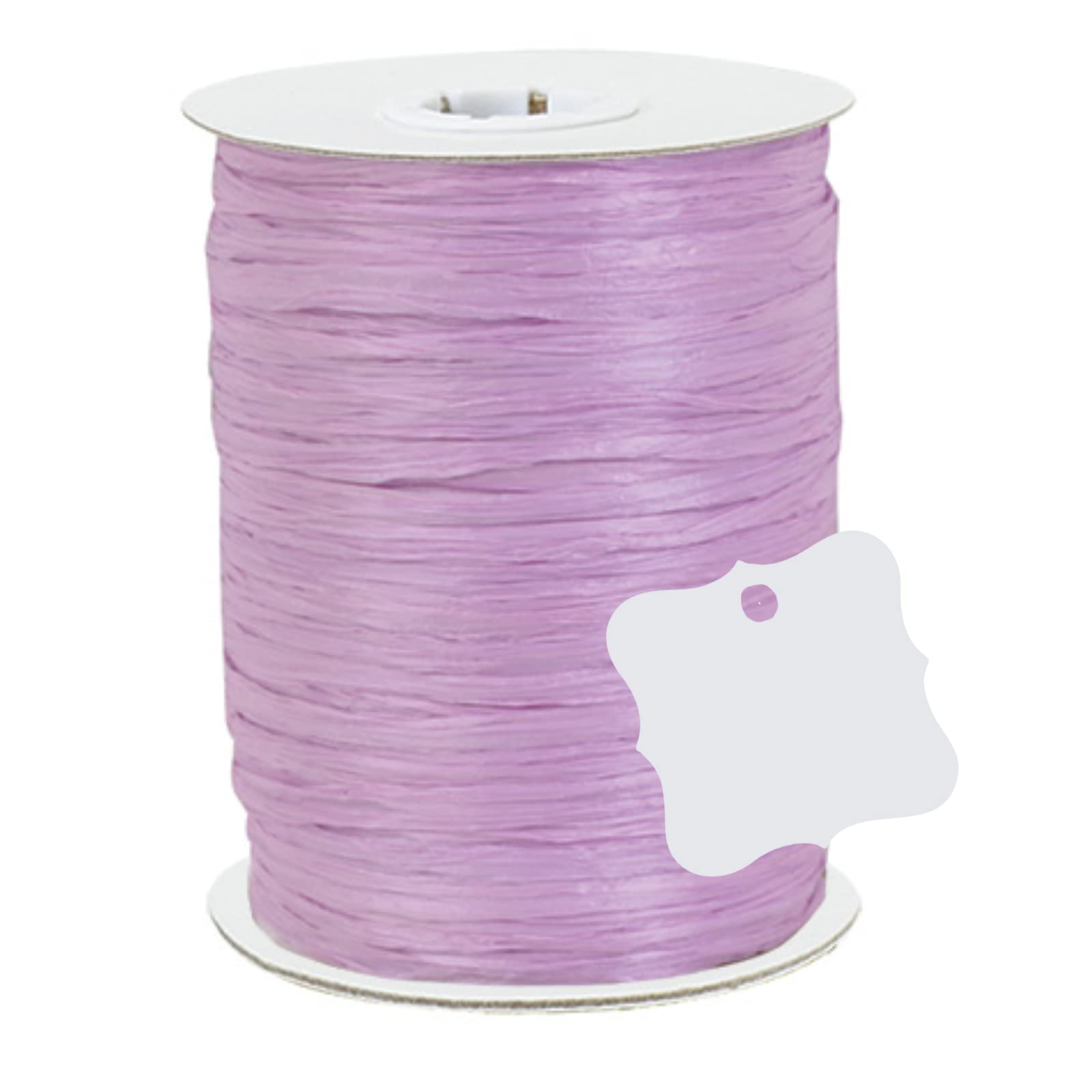 Eco-Friendly Lavender Gift Wrap Paper with Raffia Ribbon & Contoured Gift Tags - Perfect for Wedding Favors, Birthday Presents & Holiday Packaging