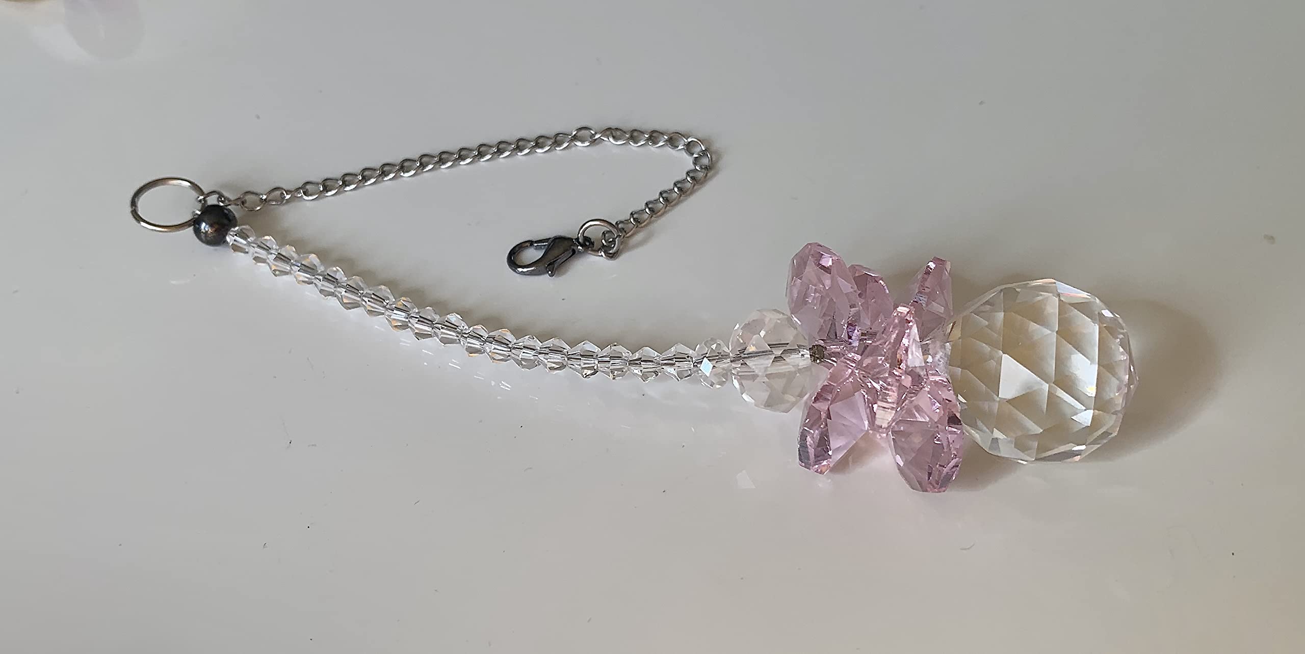 Love Angel Crystal Ornament - Car Mirror Charm & Window Suncatcher | Rainbow Maker Guardian Angel Decor for Home, Office, and Gift Giving