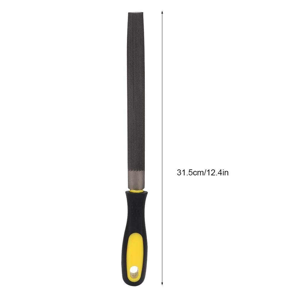 **8 Inch Semi Round Hand Rasp File Set with Rubber Grip - Coarse Metal File Tools for Woodworking, Metalworking & DIY Projects - Perfect for Shaping, Smoothing & Finishing Wood & Soft Metals**