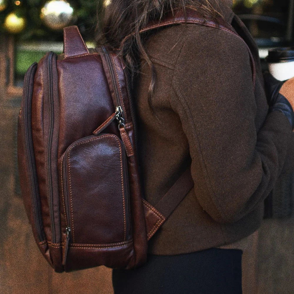 Jack Georges Medium Tech Backpack for Laptop & Tablet - Water-Resistant Business Travel & College Backpack with USB Charging Port