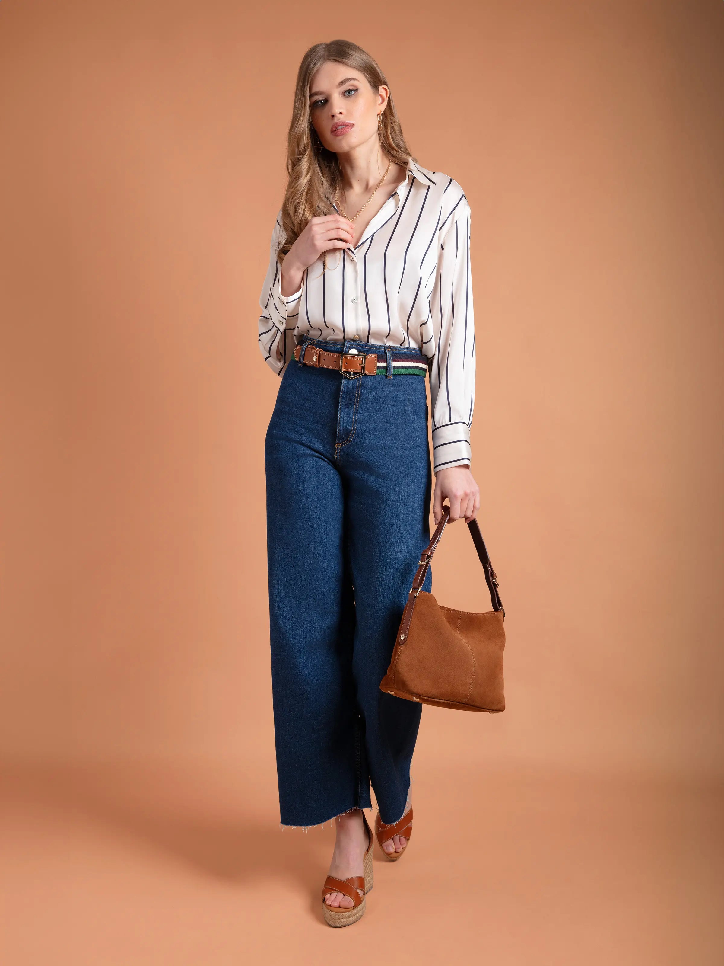 Valencia Genuine Tan Leather Handbag - Stylish & Durable for Women's Everyday Use, Work, and Travel