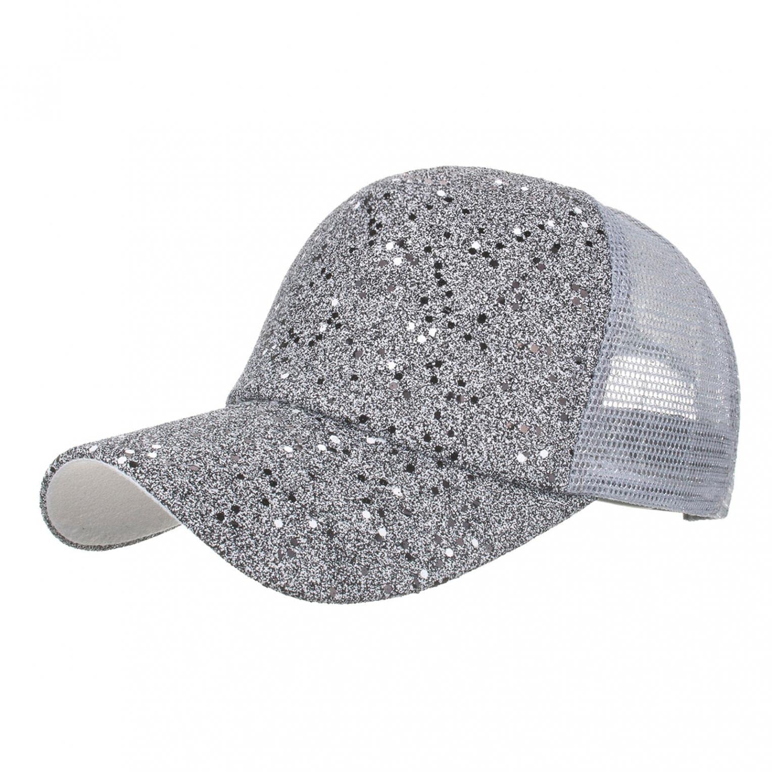 Stylish Sequin Trucker Hats for Women & Men - UV Protection, Breathable Mesh, Adjustable Baseball Caps for Summer Sun Protection | Perfect for Sports, Outdoor Activities & Fashion Accessories