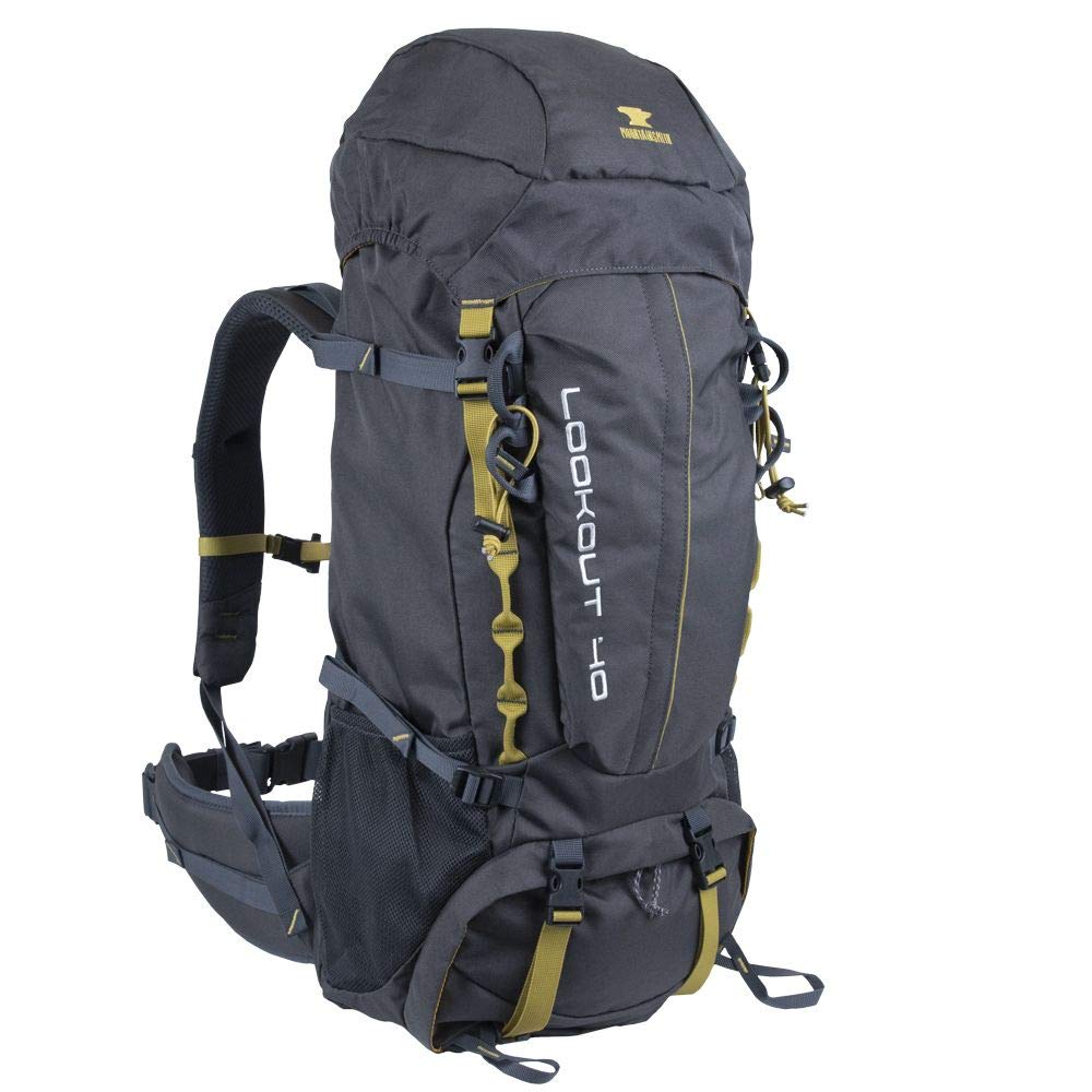 Mountainsmith 40L Hiking Backpack for Men & Women - Lightweight Water-Resistant Asphalt Daypack for Outdoor Adventures, Camping, and Travel