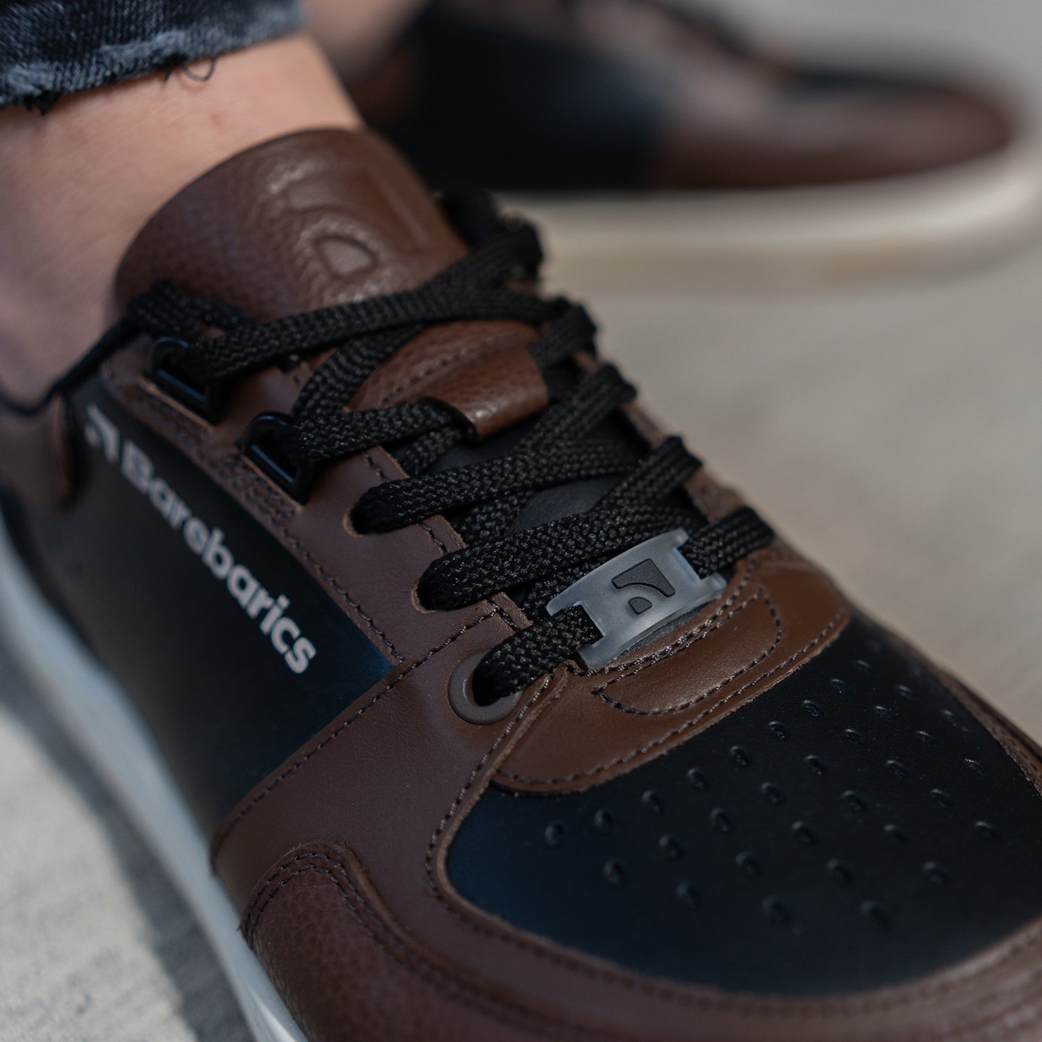 Barefoot Sneakers for Men & Women - Barebarics Wave Black & Dark Brown Minimalist Shoes | Lightweight & Flexible for Running, Walking & Gym Workouts