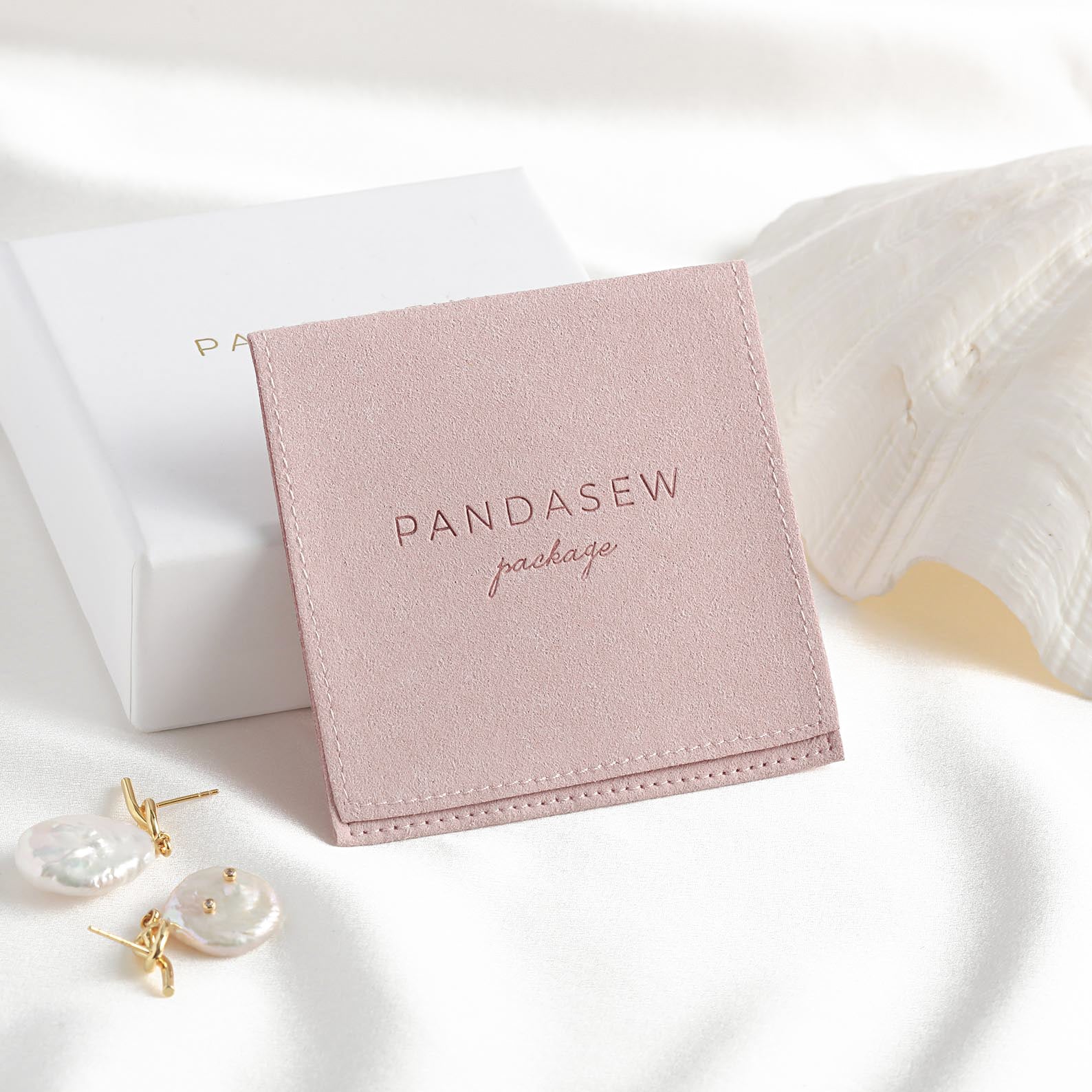 50pcs Custom Embossed Logo Microfiber Jewelry Pouches with Flap - Multicolor Ring Packaging Bags (MCR 124) - Perfect for Jewelry Storage, Gift Wrapping & Small Item Organization