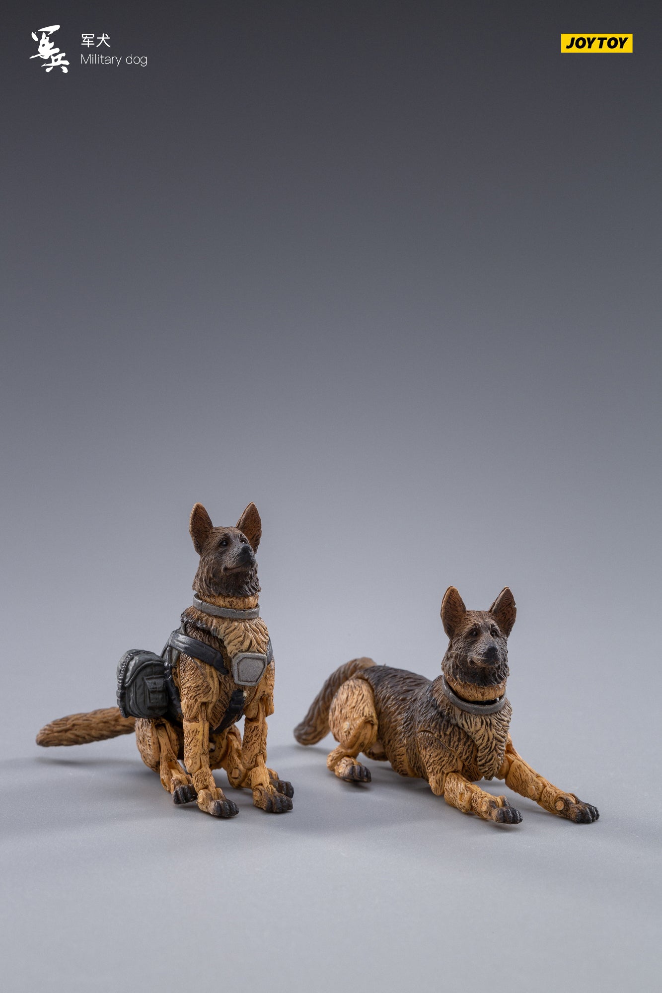 JOYTOY 1/18 Scale Military Dog Action Figure Set (2PCS) - Realistic Canine Collectible for Anime & Military Enthusiasts | Perfect for Display, Diorama Scenes & Toy Photography