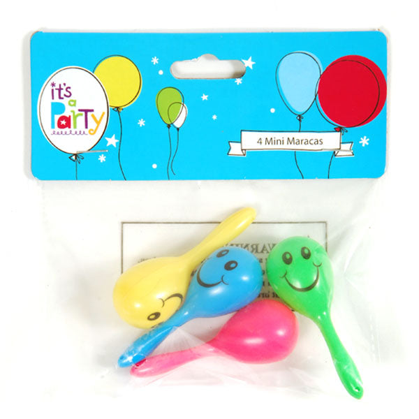 4Pcs Mini Maracas 2.75 Inch - Colorful Musical Shaker Instruments for Kids, Toddler Party Favors, Classroom Music Toys & Festive Celebrations
