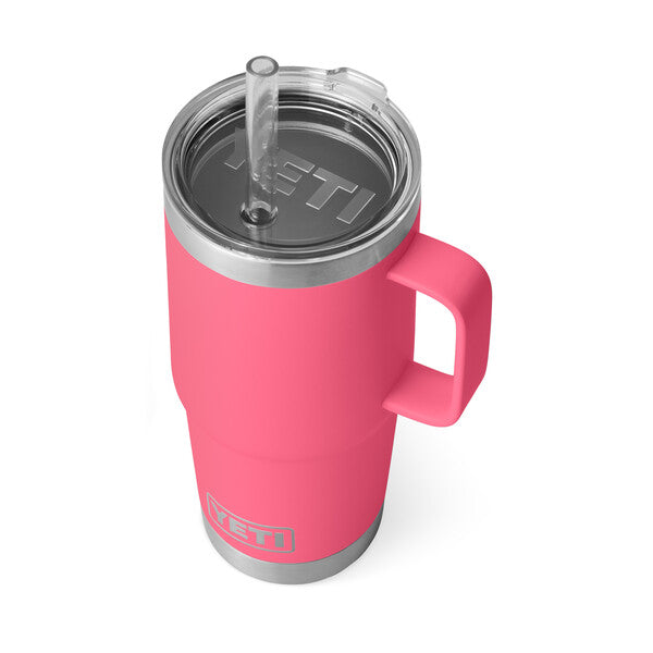 Rambler® 25 oz Insulated Stainless Steel Tumbler with Straw Lid - Tropical Pink | Leakproof Travel Mug for Coffee, Tea & Cold Drinks | Perfect for Office, Gym & Outdoor Adventures