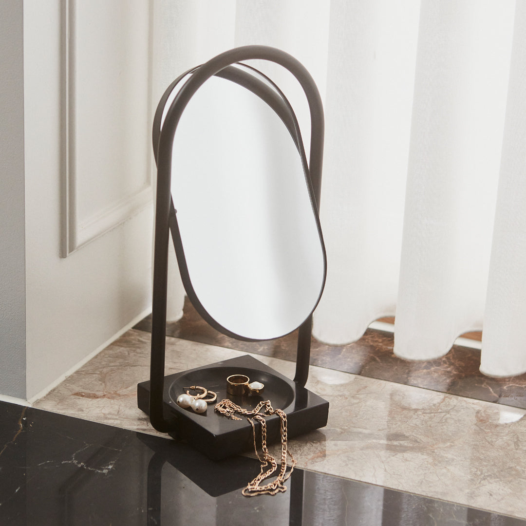 Angui Table Mirror - 2 Pack, Vanity Mirror with Stand for Makeup, Dressing, and Travel | Perfect for Bedroom, Bathroom, and Portable Use