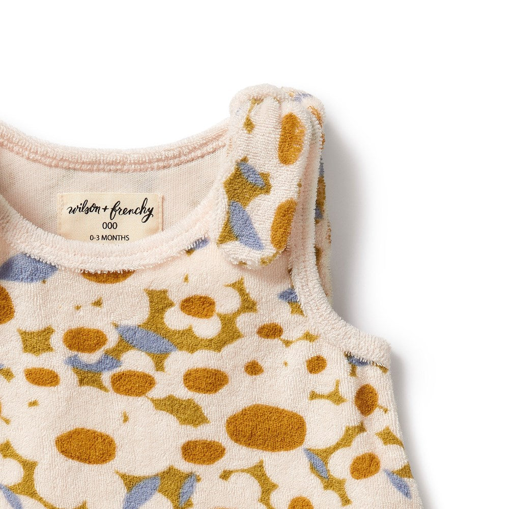 Organic Cotton Terry Baby Singlet - Soft & Breathable for Newborns & Infants - Perfect for Sleepwear, Layering & Everyday Comfort