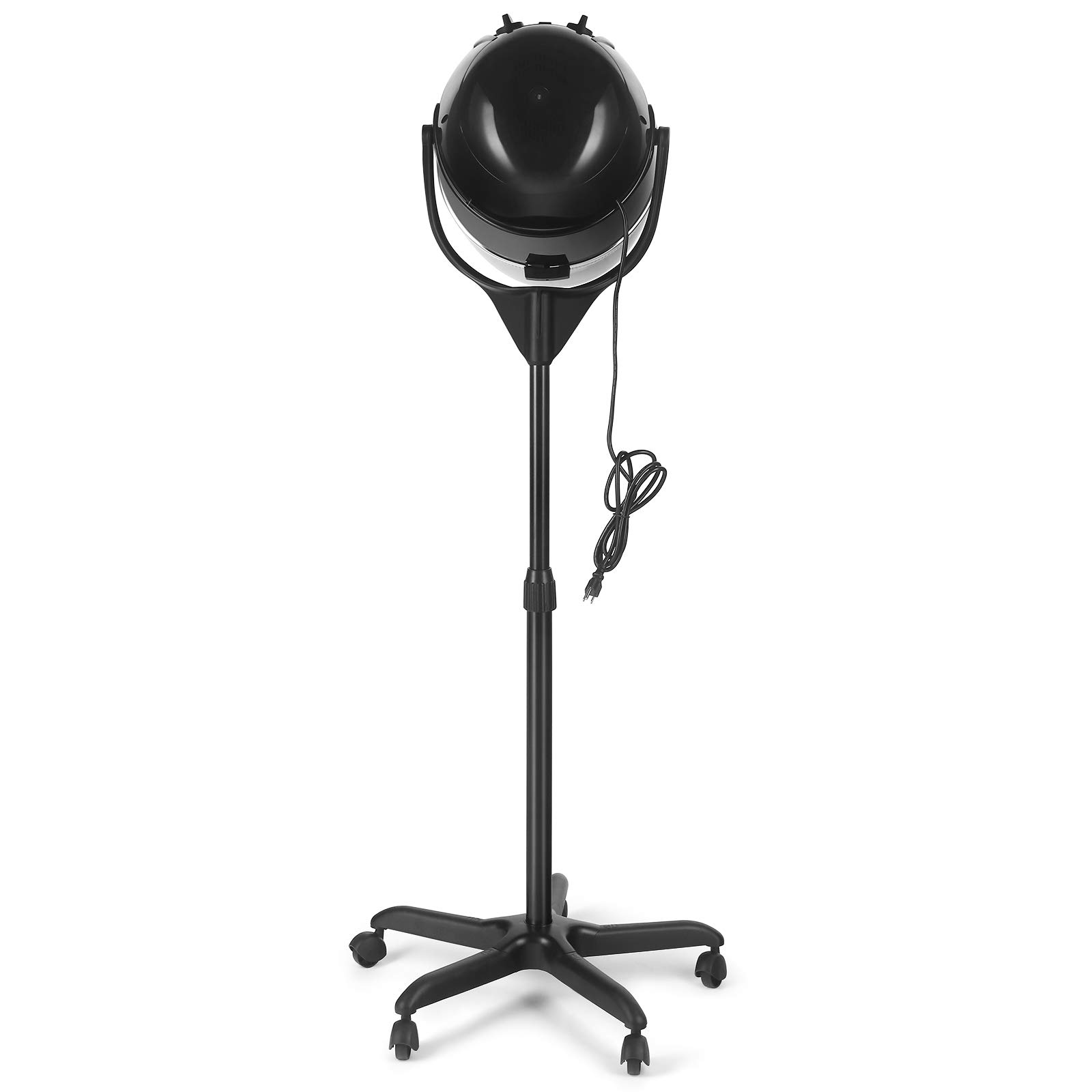 Professional Adjustable Hooded Floor Hair Dryer with Timer & Wheels - Microdermabrasion Salon Equipment for Hair Styling & Beauty Treatments