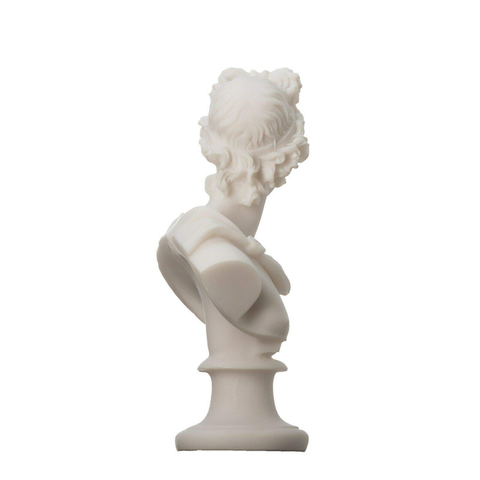 Apollo Greek God of Music Poetry & Art - Handcrafted Alabaster Stone Bust Sculpture 5.9