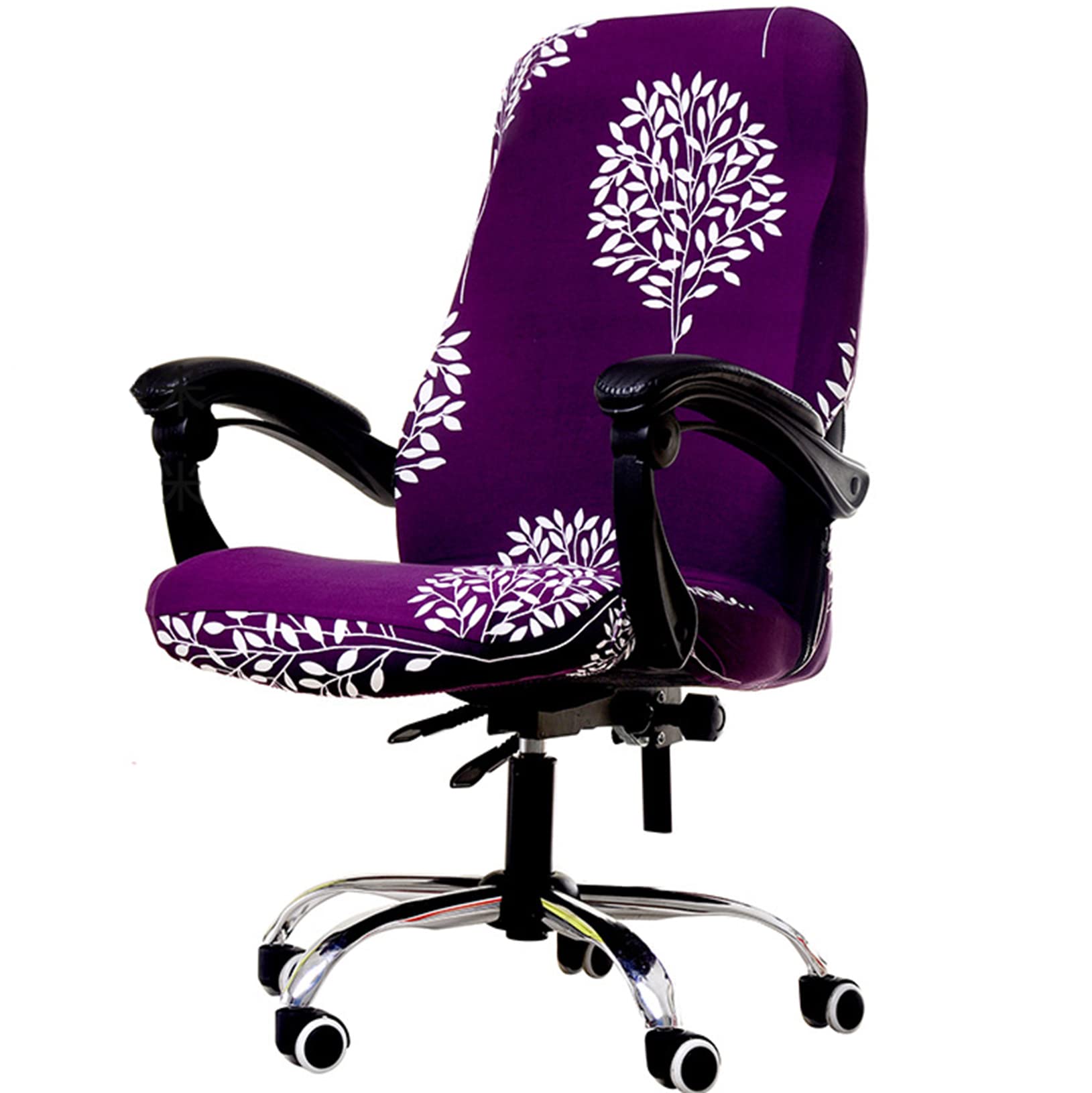 XNN Stretchable Office Chair Cover - Breathable Protective Slipcover for Computer & Gaming Chairs | Home Office & Workspace Decor (Black)