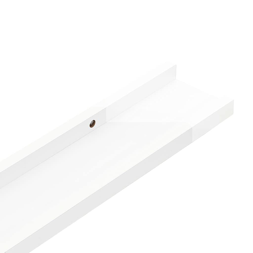 4-Pack High Gloss White Floating Wall Shelves - 15.7