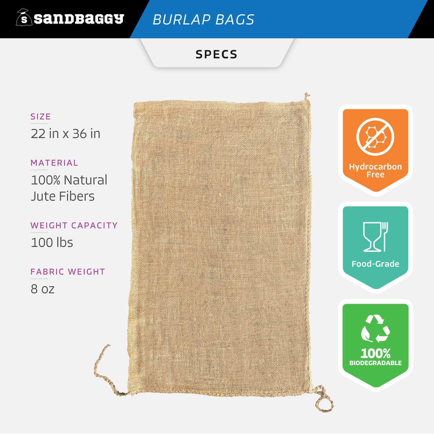 Natural Burlap Bags 22
