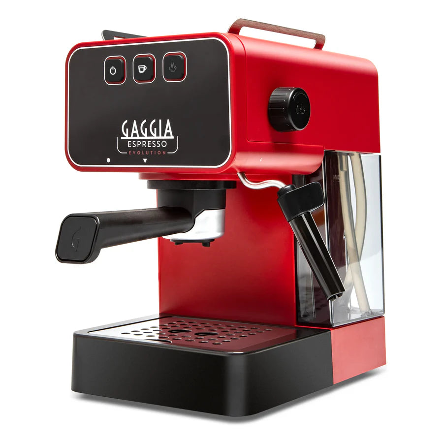 Gaggia Evolution Espresso Machine - Professional Italian Coffee Maker for Home & Office, Lava Red | Perfect for Espresso, Cappuccino & Latte Lovers