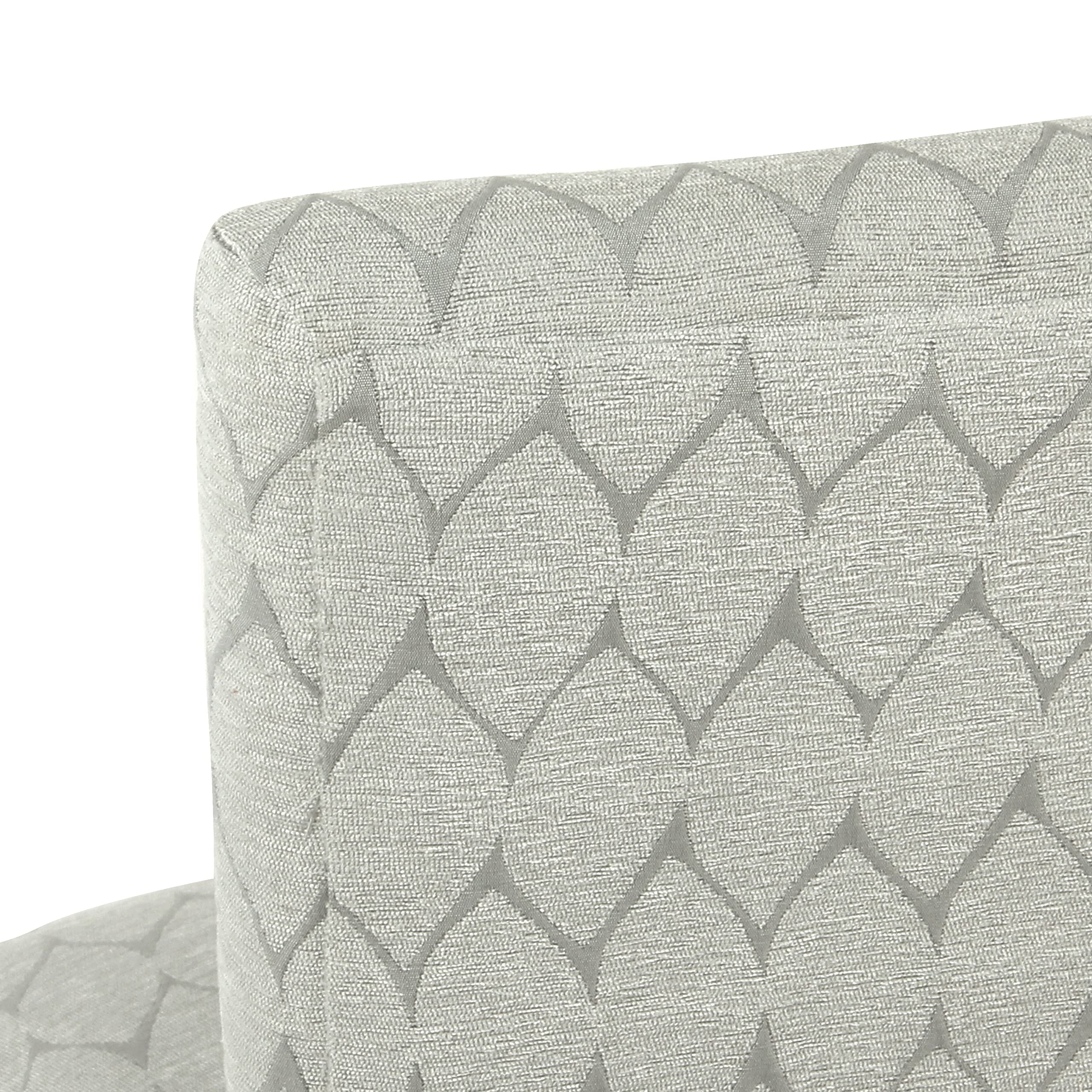 HomePop Parker Accent Chair with Pillow - Textured Gray Upholstered Living Room Chair for Small Spaces, Apartment Decor & Cozy Reading Nook