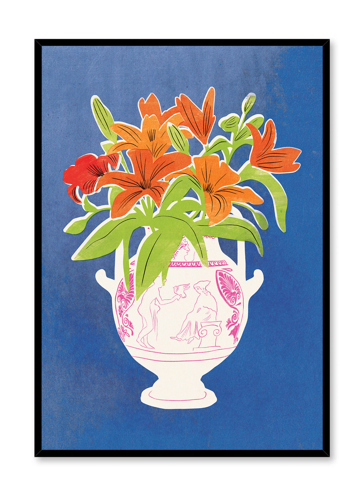 Joyful Blossoms Floral Poster - Vibrant Wall Art Decor for Living Room, Bedroom & Office - Perfect for Home Decor & Gift Giving