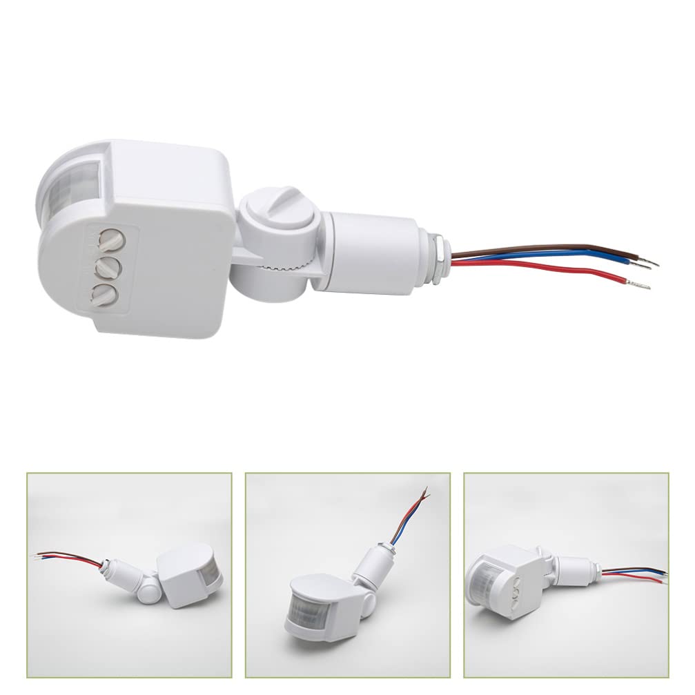 Operitacx 12V PIR Motion Sensor Controller for Outdoor Lights - White ABS Probe Human Body Detection - Perfect for Garden, Pathway, and Security Lighting