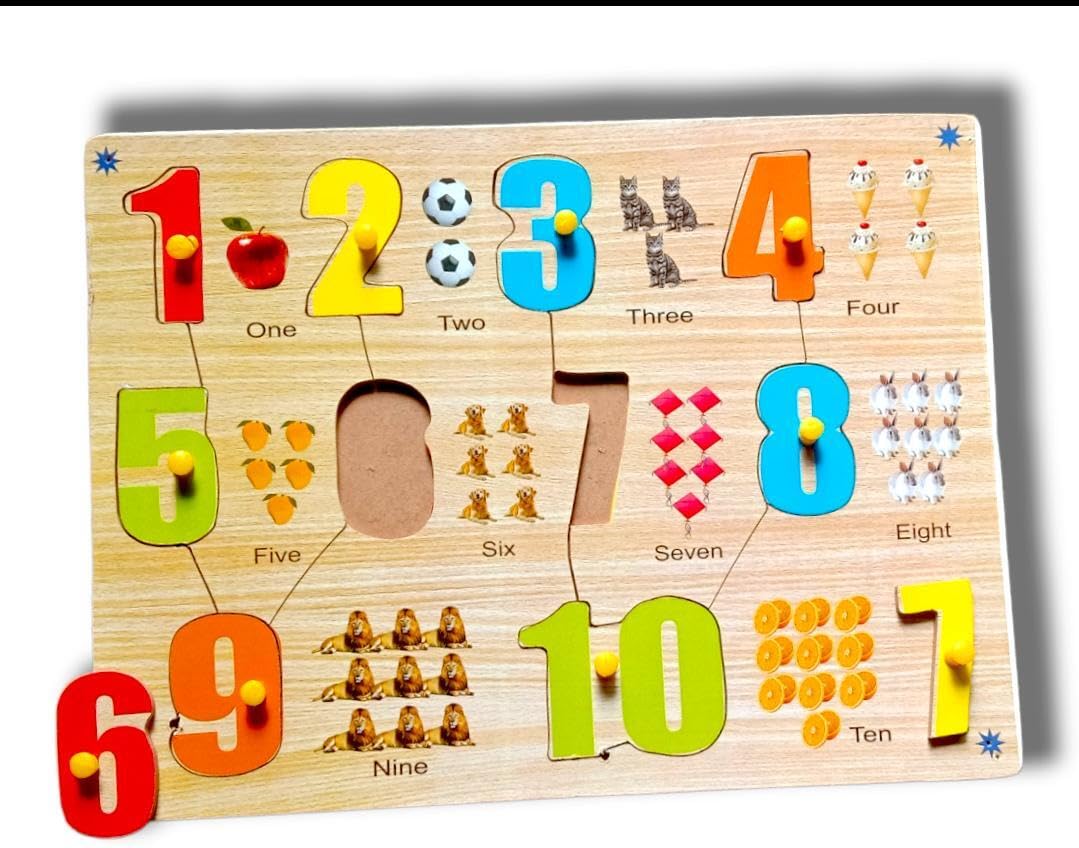 ABC Alphabet & Numbers 1-10 Wooden Puzzle Set - Educational Learning Toy for Toddlers & Preschoolers - Perfect for Montessori, Homeschooling & Early Childhood Development