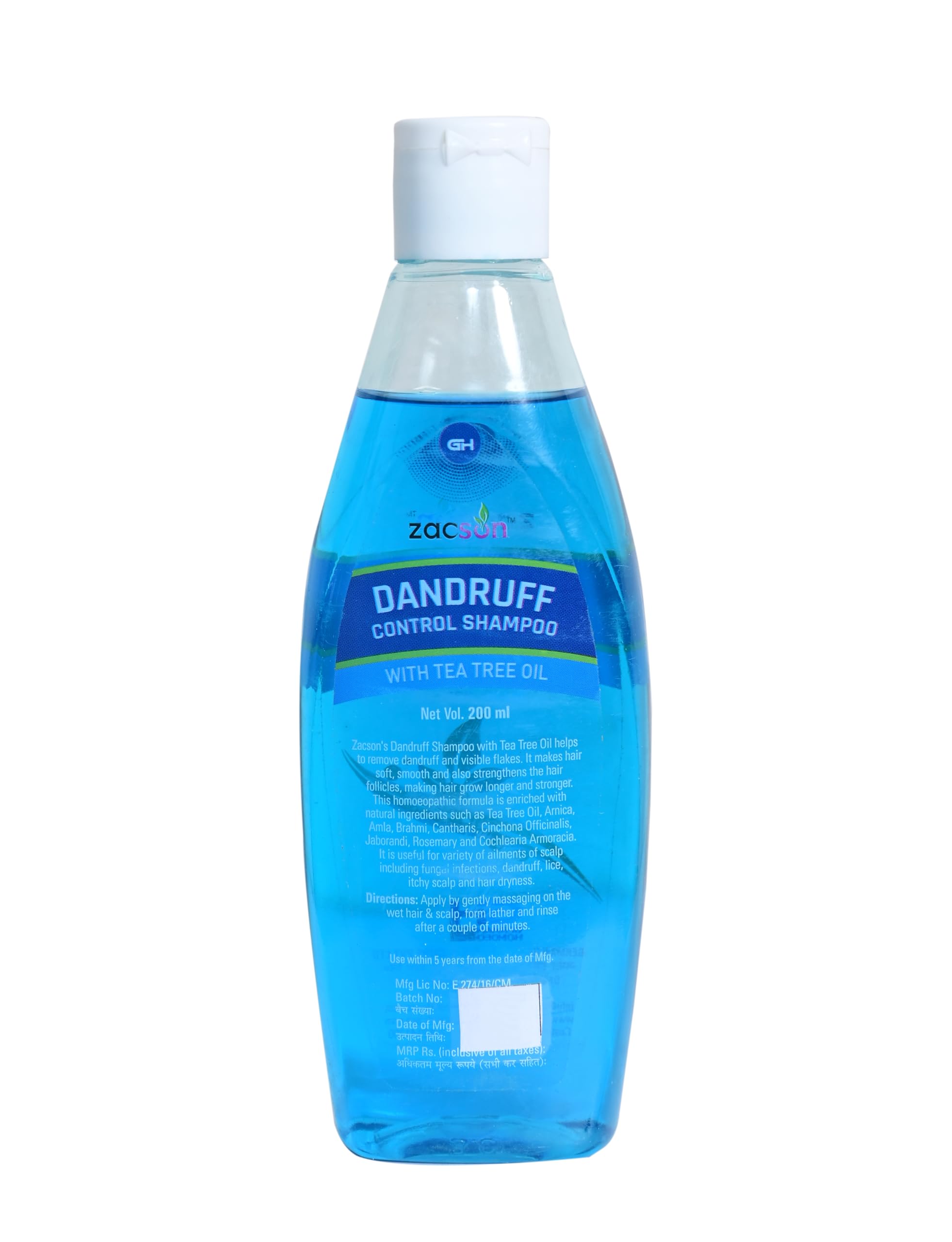 German Homeopathic Anti-Dandruff Shampoo for Men & Women - 200ml Bottle | Natural Scalp Treatment for Itchy, Flaky Scalp | Daily Use for Healthy Hair Care