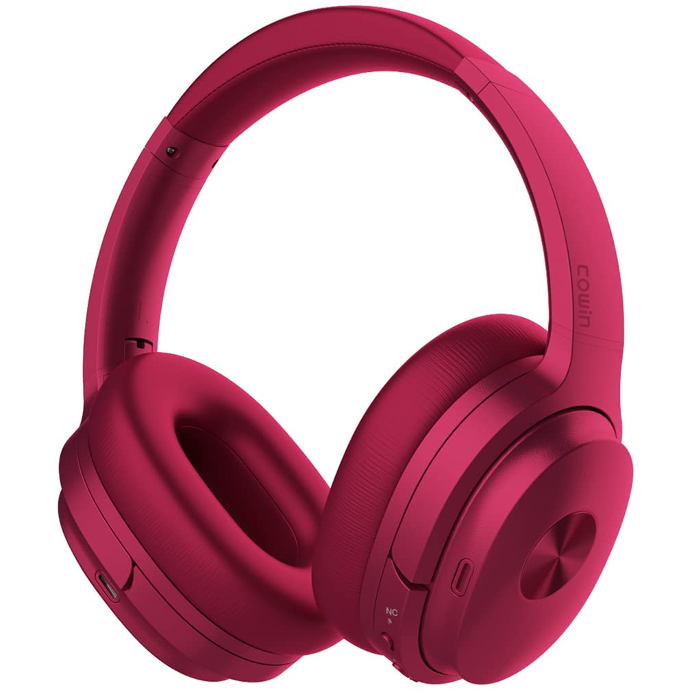 Premium Hi-Fi Stereo Wireless Over-Ear Headphones with Bluetooth 5.0, ANC Active Noise Cancellation, Built-in Mic & Soft Protein Earpads - Foldable Design for Travel, Workout, Gaming & Office Use - Purple