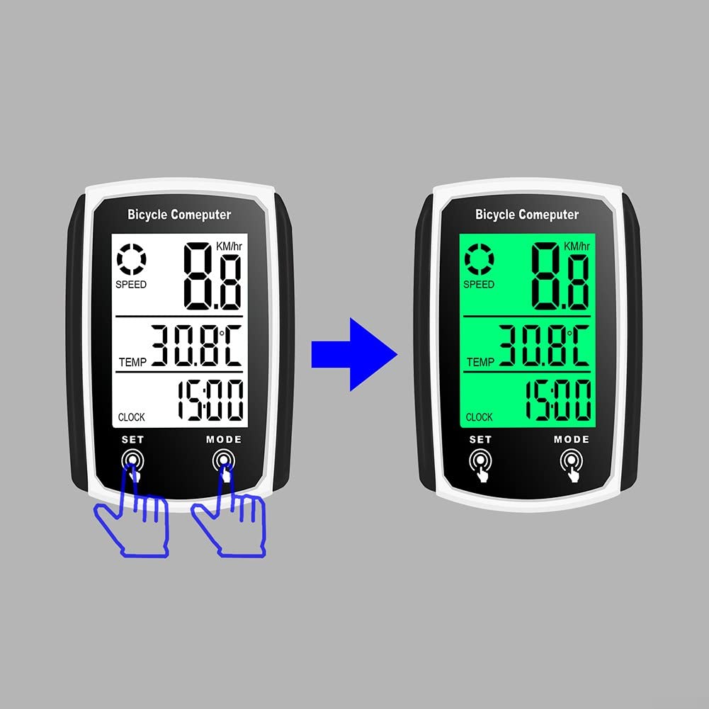 Wireless Bike Computer with GPS, Waterproof Cycling Speedometer & Odometer - Track Speed, Distance, Time & Calories - Perfect for Road Bikes, Mountain Bikes & Indoor Cycling Training
