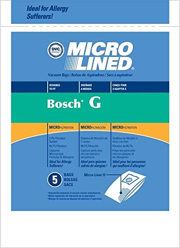 DVC Bosch G BO-14000 471437 Micro Allergen Vacuum Cleaner Bags (300 Count) - Made in USA for Allergy Relief & Dust Mite Protection - Perfect for Homes with Pets, Asthma Sufferers & Clean Air Lovers