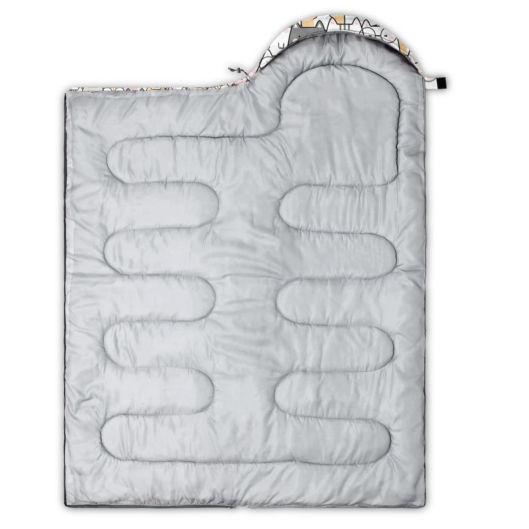 QOOMO 3 Season Lightweight Waterproof Sleeping Bag for Adults & Kids - Warm & Cool Weather Camping Gear for Travel, Hiking, Backpacking, and Outdoor Adventures