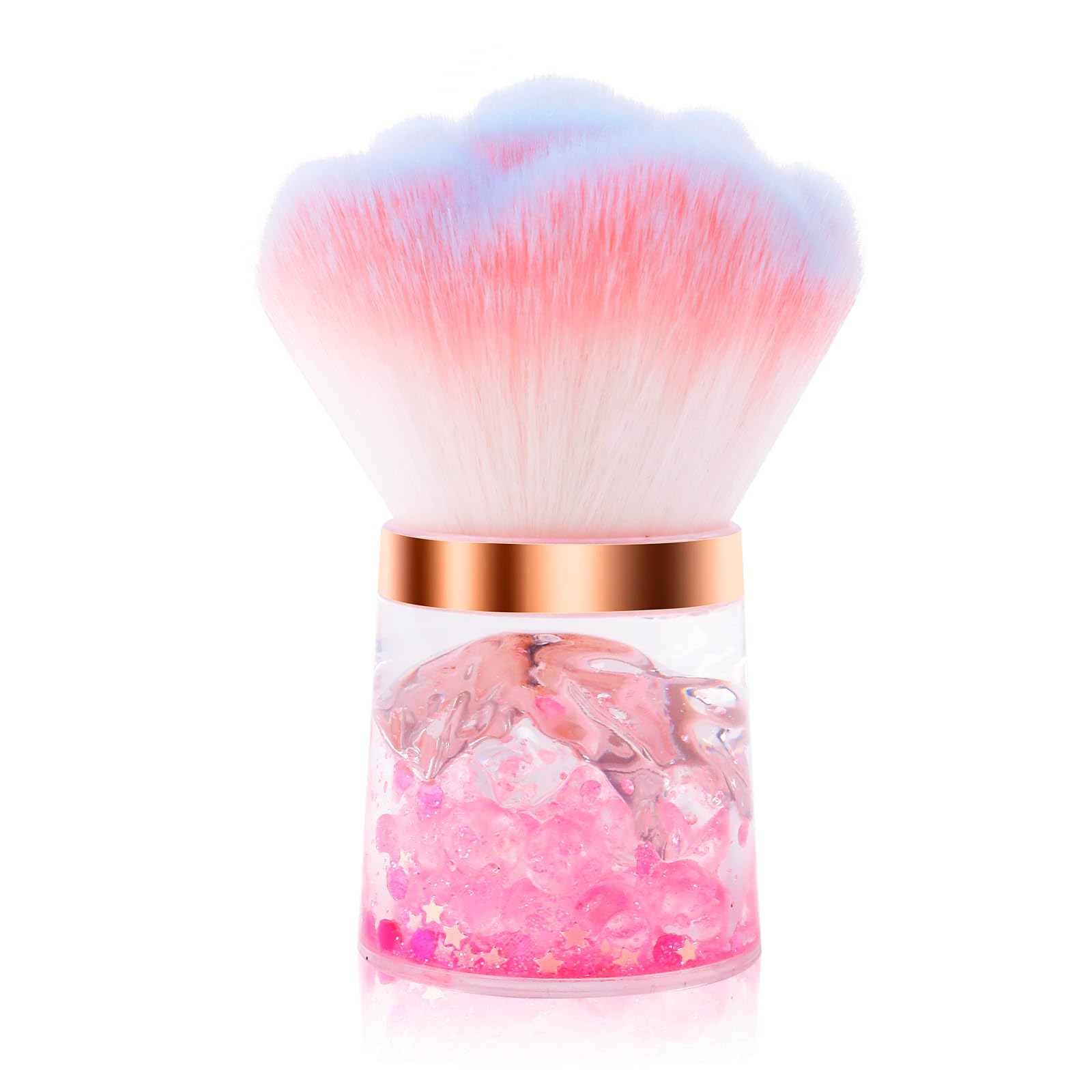 ANGNYA Rose Nail Dust Brush - Acrylic Handle Flower Design for Nail Art & Powder Removal