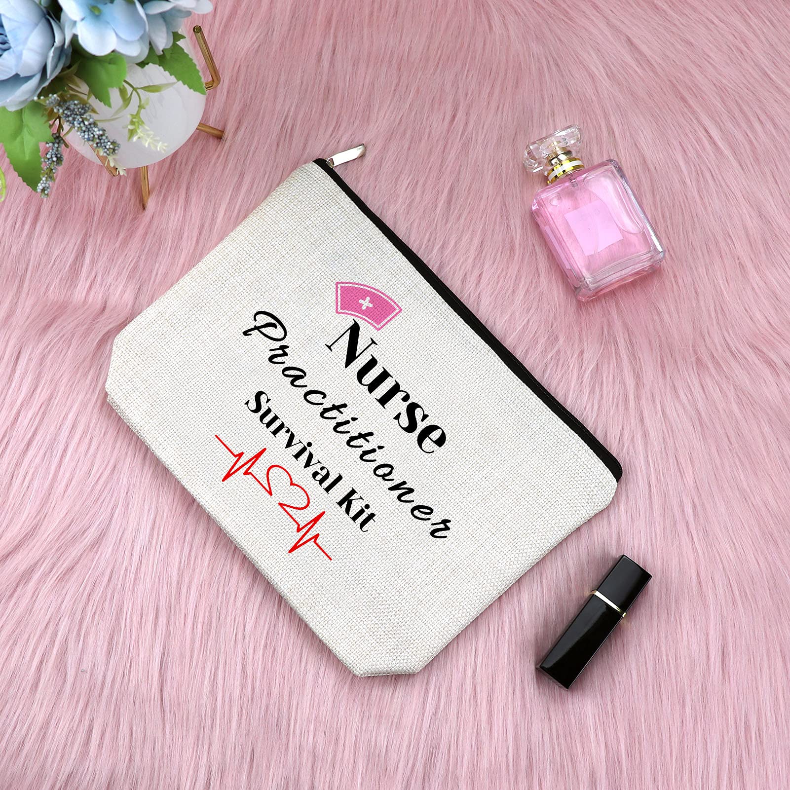 Premium Nurse Appreciation Gift Makeup Bag - Large Cosmetic Organizer for Women | Waterproof Travel Toiletry Pouch for Nurses, Students & Professionals | Perfect for Work, School & Vacation Essentials
