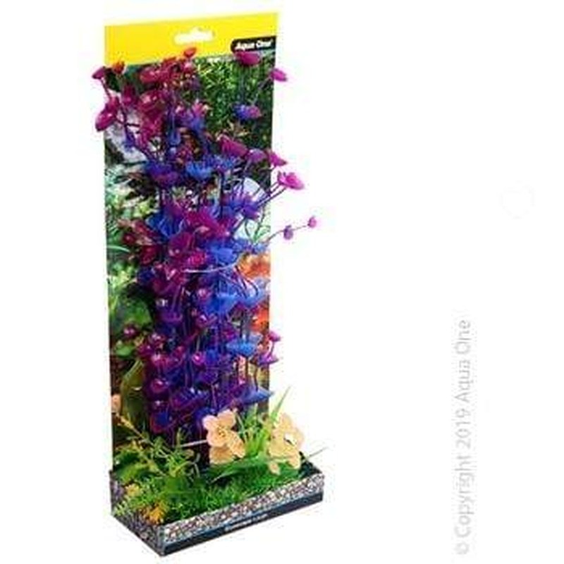 Aqua One Ecoscape Large Ornamental Fish Tank with Purple Aureibus Design - 30cm Wide Aquarium for Home & Office Decor | Perfect for Betta Fish, Goldfish & Tropical Fish Habitat