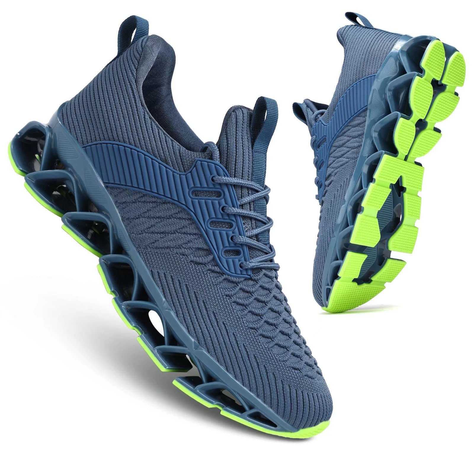 Men's Slip-On Walking Running Shoes - Non-Slip Blade Tennis Sneakers for Casual, Work & Sports | Comfortable Athletic Trainers for Gym, Jogging & Daily Wear
