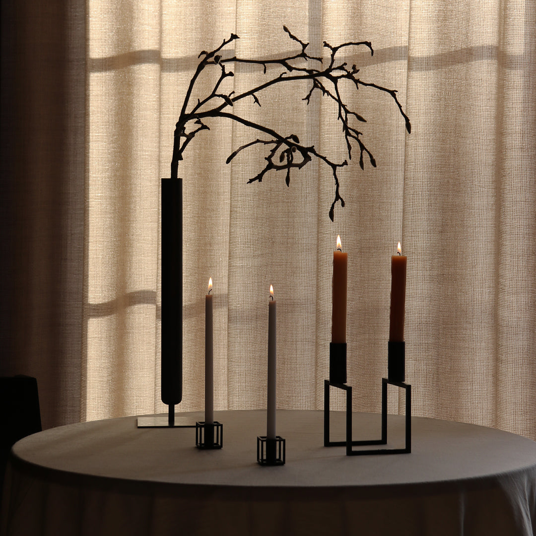 Kubus Micro Candle Holder - Minimalist Modern Tea Light Holder for Home Decor, Wedding Centerpieces & Romantic Ambiance