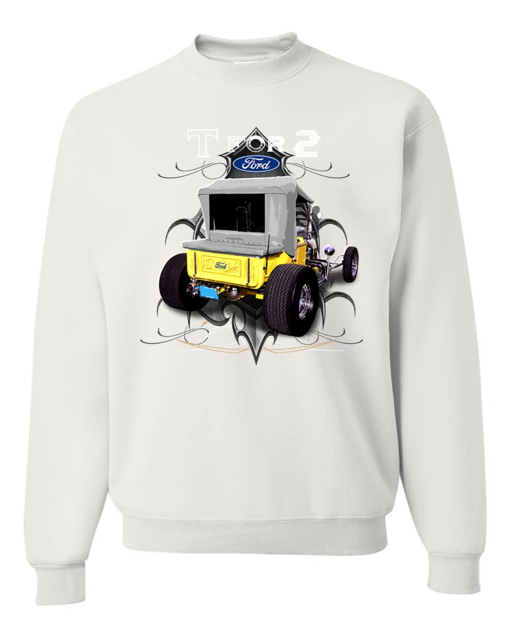 Vintage Ford Model T 1900 Graphic Sweatshirt - Wild Bobby Retro Cars & Trucks Unisex Crewneck Sweater for Men & Women | Casual Wear, Car Enthusiast Gift, Vintage Style Outfit