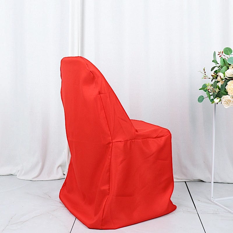 Foldable Flat Chair Covers for Weddings, Parties & Events - Elegant Decorations for Banquets, Receptions & Outdoor Gatherings