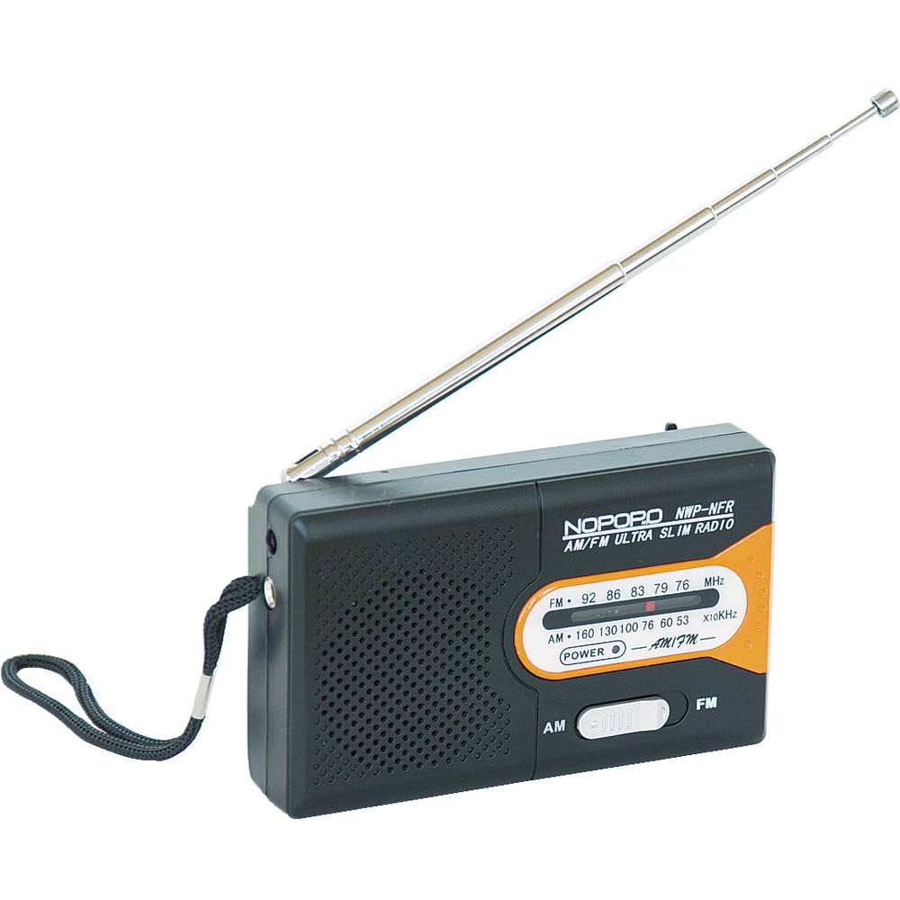 NOPOPO NWP-NFR-D AM/FM Emergency Radio with Battery - Portable Weather Alert Radio for Outdoor Camping, Hiking & Disaster Preparedness