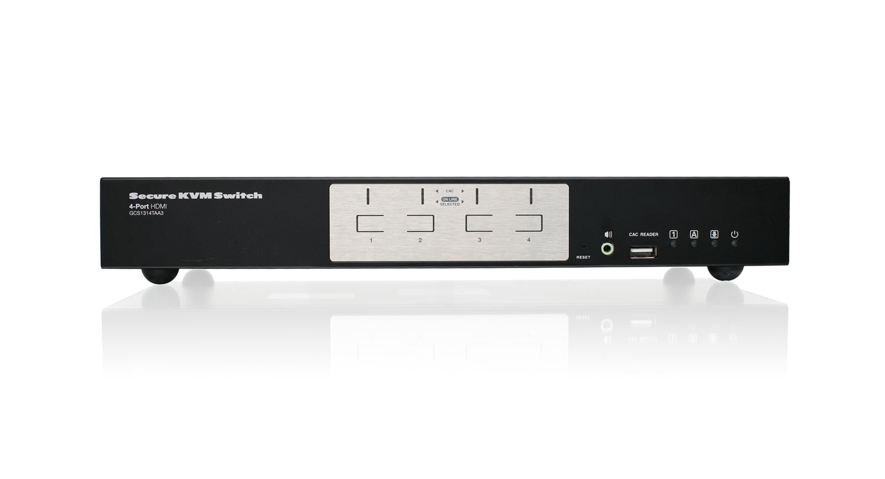 4 Port HDMI Secure KVM Switch with TAA Compliance - Seamlessly Control 4 Computers with 1 Keyboard/Mouse - Ideal for Data Centers, IT Labs & Multi-PC Workstations