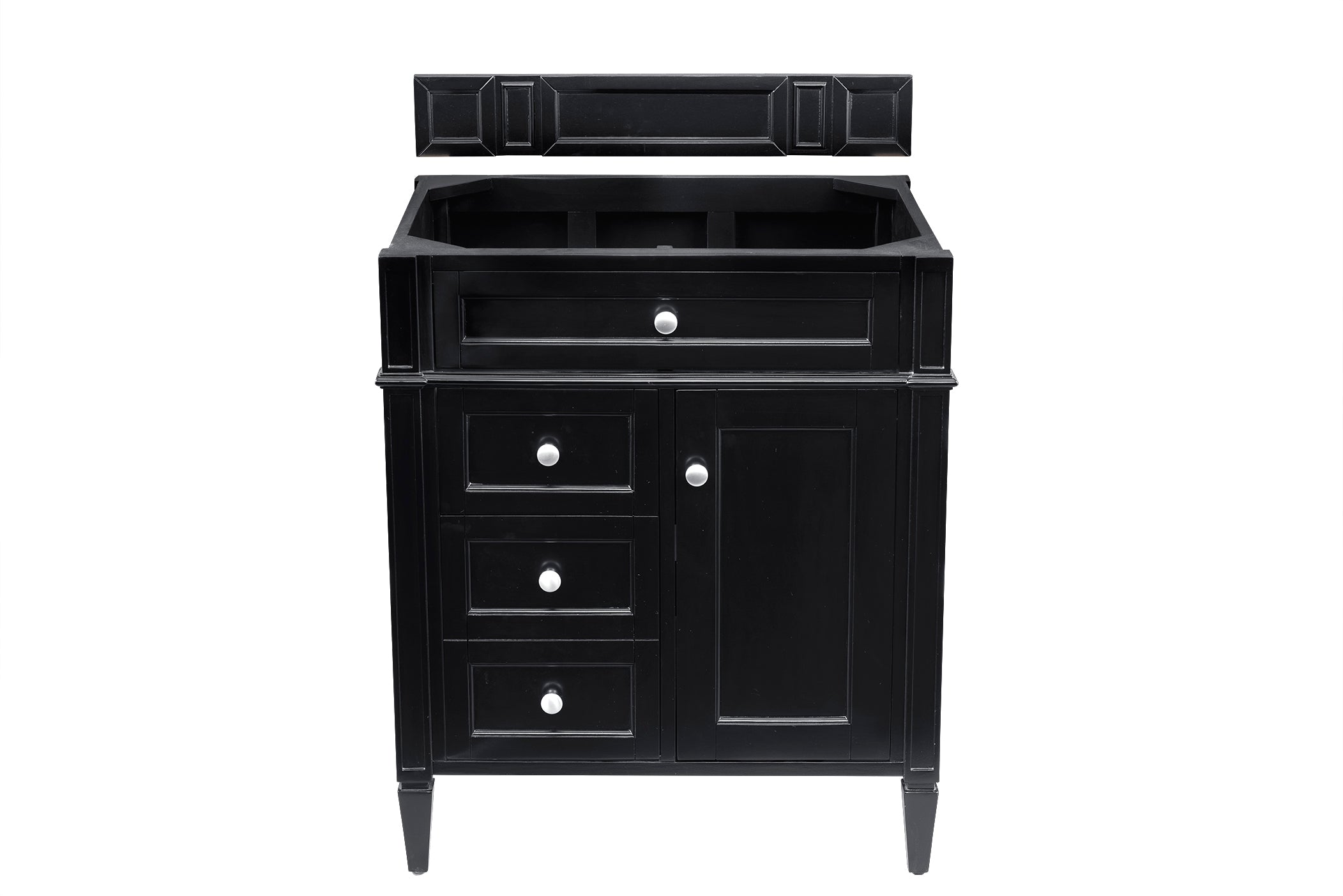 Brittany 30-Inch Single Bathroom Vanity in Black Onyx - Perfect for Modern Master Bath or Powder Room Remodel