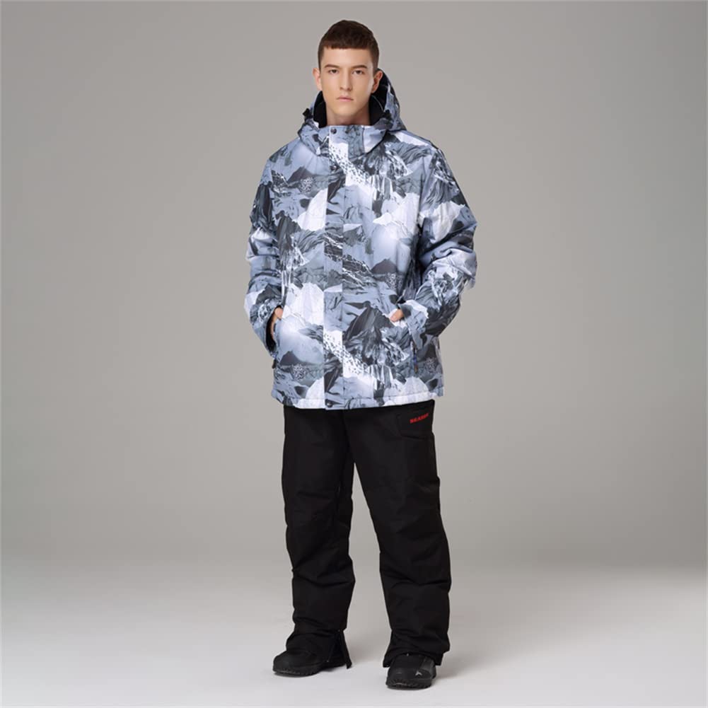 YEEFINE Men's Waterproof Ski Suit Set - Winter Snowboard Jacket & Pants for Outdoor Skiing, Snowboarding & Cold Weather Activities