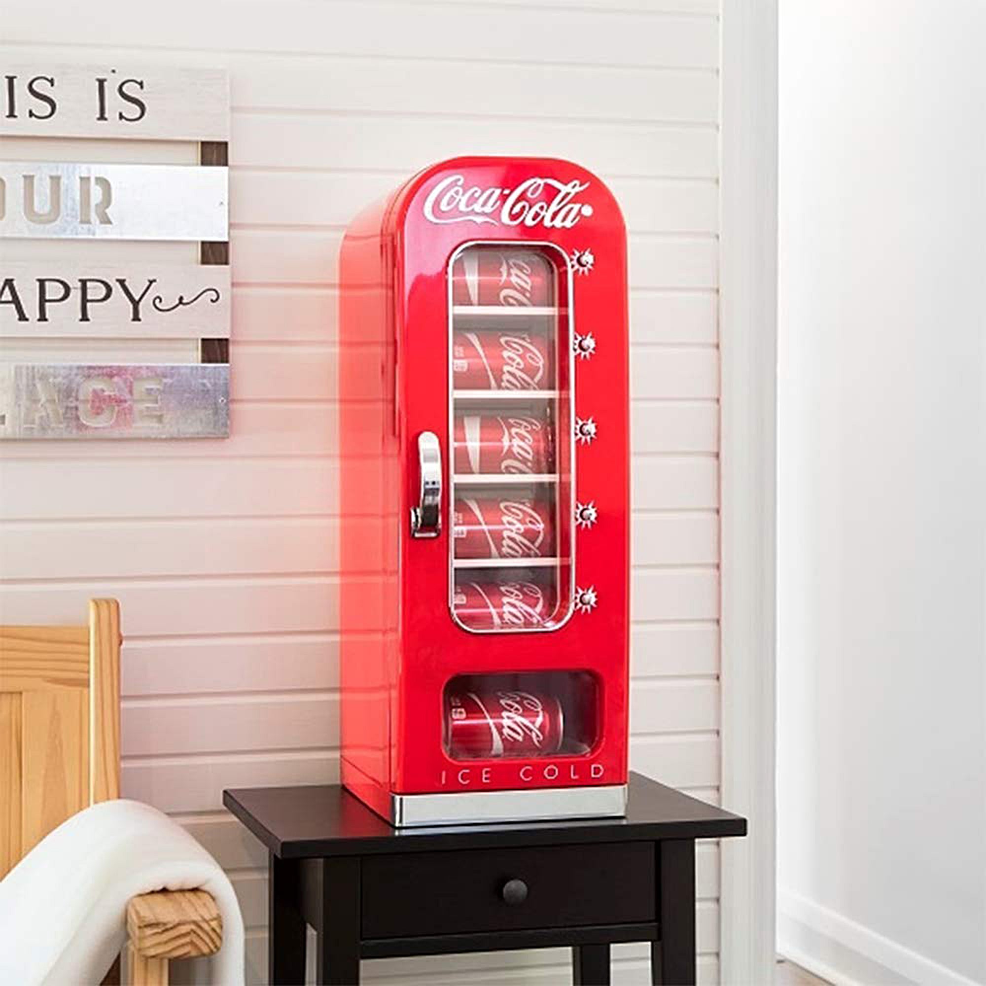 Milex Desktop Vending Fridge - Compact Mini Refrigerator for Office, Home, or Dorm - Perfect for Snacks, Drinks, and Small Food Storage