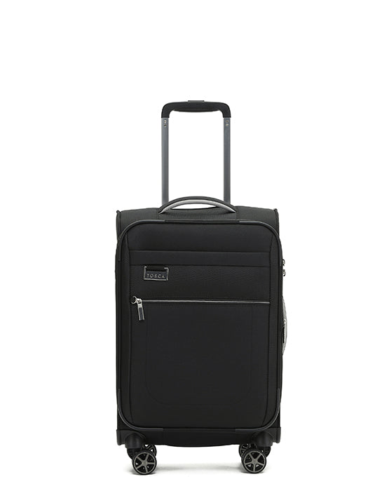 Tosca TCA720 Vega 21 Inch Small Spinner Luggage - Lightweight Carry-On Suitcase for Travel, Business Trips & Weekend Getaways (Black)