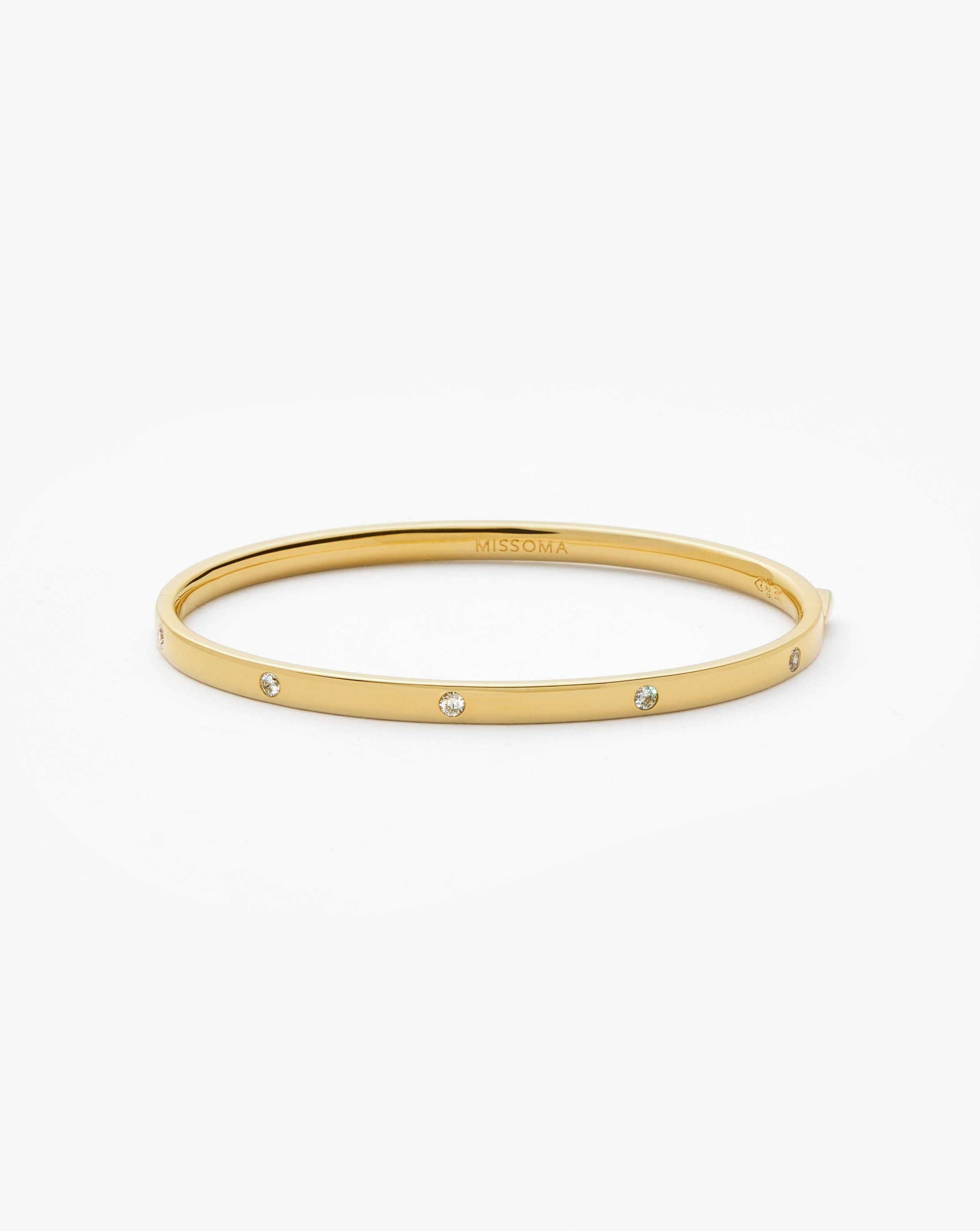 Interstellar Hinged Bangle Bracelet - 18k Gold Vermeil & Cubic Zirconia Jewelry for Women - Perfect for Weddings, Parties & Everyday Elegance