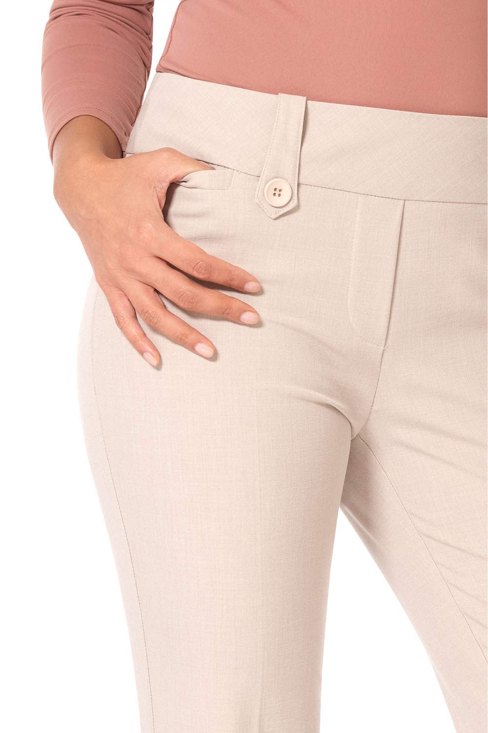 Rekucci Women's Stretch Bootcut Pants with Tummy Control - Smart Desk to Dinner Office & Casual Wear for Work & Social Events