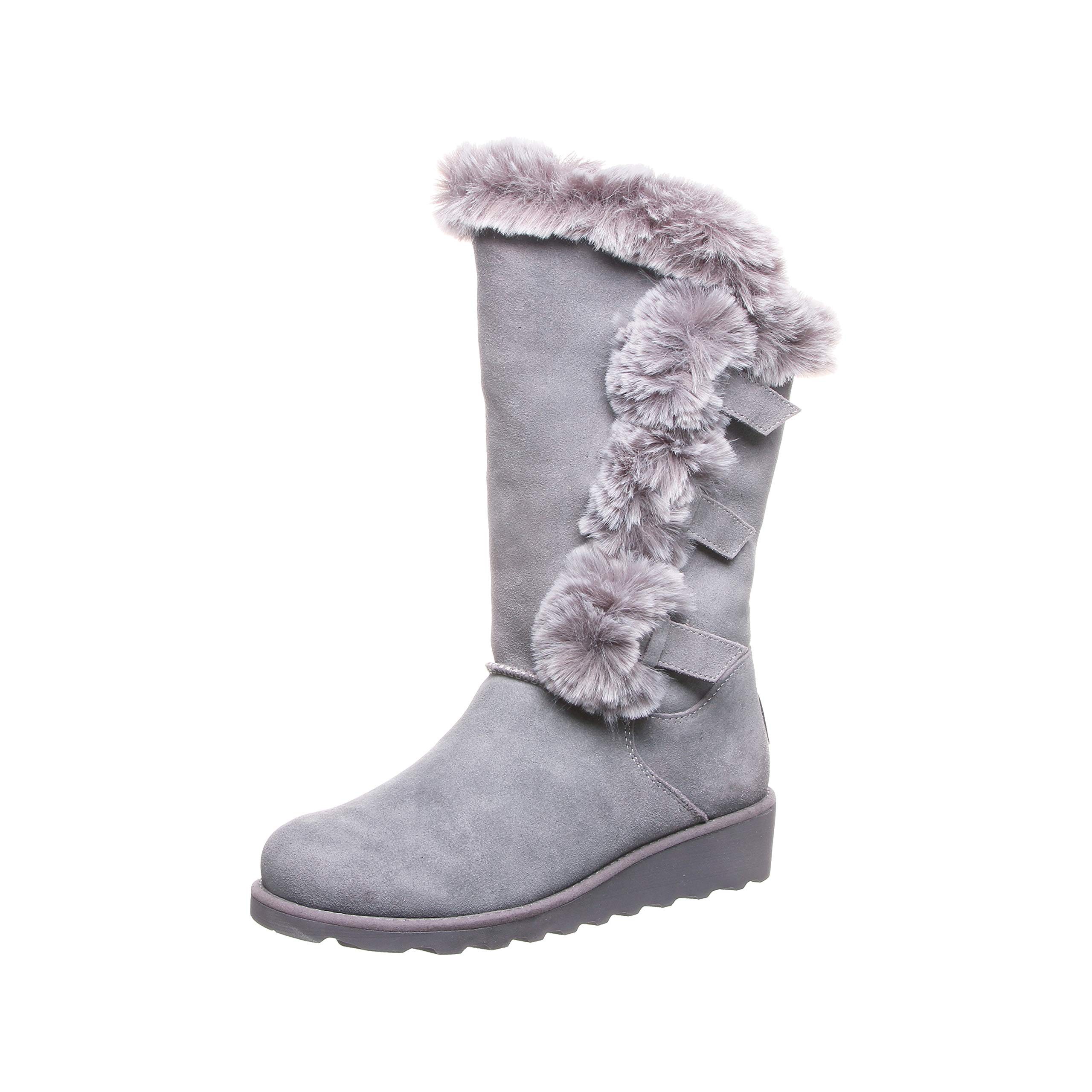 BEARPAW Women's Genevieve Suede Slip-On Winter Boots - Comfortable Ankle Booties in Multiple Colors | Classic Casual & Outdoor Wear for Cold Weather