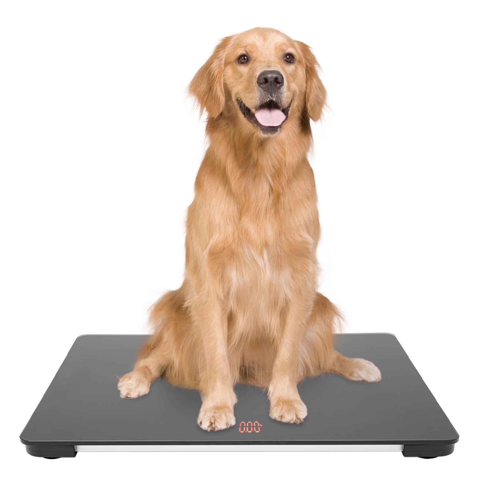 Digital Pet Scale for Dogs & Large Animals - Heavy-Duty 220 lbs Capacity Platform Scale with LCD Display - Perfect for Vet Clinics, Pet Hospitals & Home Use - Ideal for Weighing Dogs, Cats & Other Pets