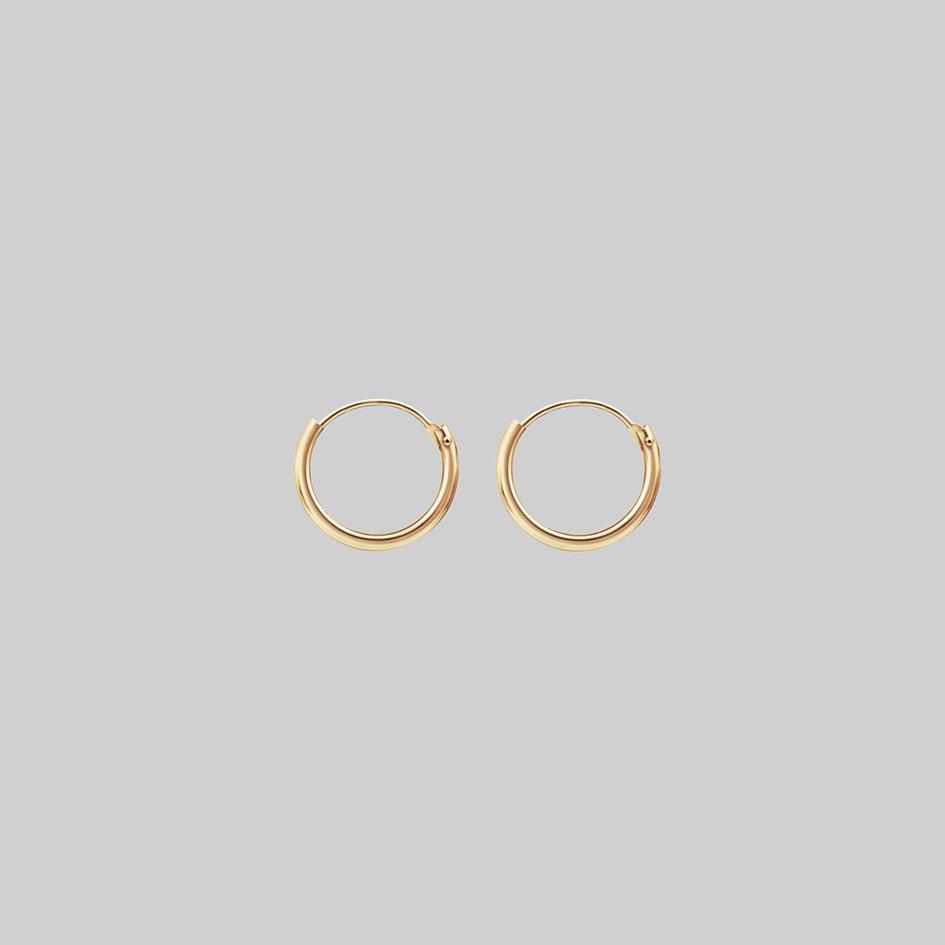 Small Gold Hoop Earrings for Women - 14K Gold Plated Minimalist Stud Earrings | Perfect for Everyday Wear, Gifts & Special Occasions