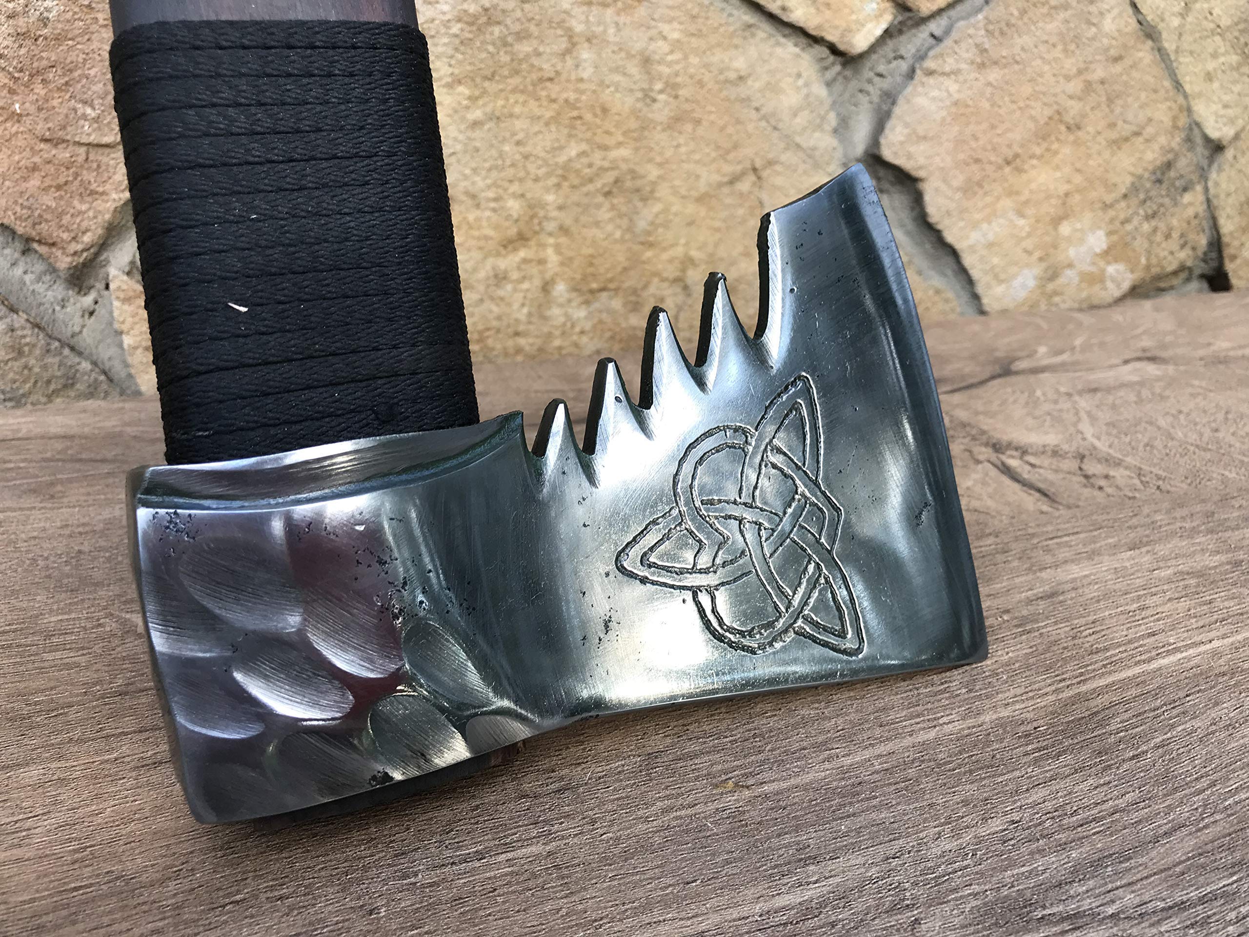 Celtic Love Knot Viking Axe Hatchet - Handcrafted Iron Axe for Men, Unique Manly Gift for Anniversary, Birthday & Special Occasions - Perfect for Outdoor Adventures, Camping & Viking Reenactments
